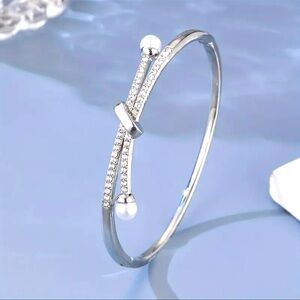 NIP 1pc Cute Artificial Pearl Knot Binding Bracelet